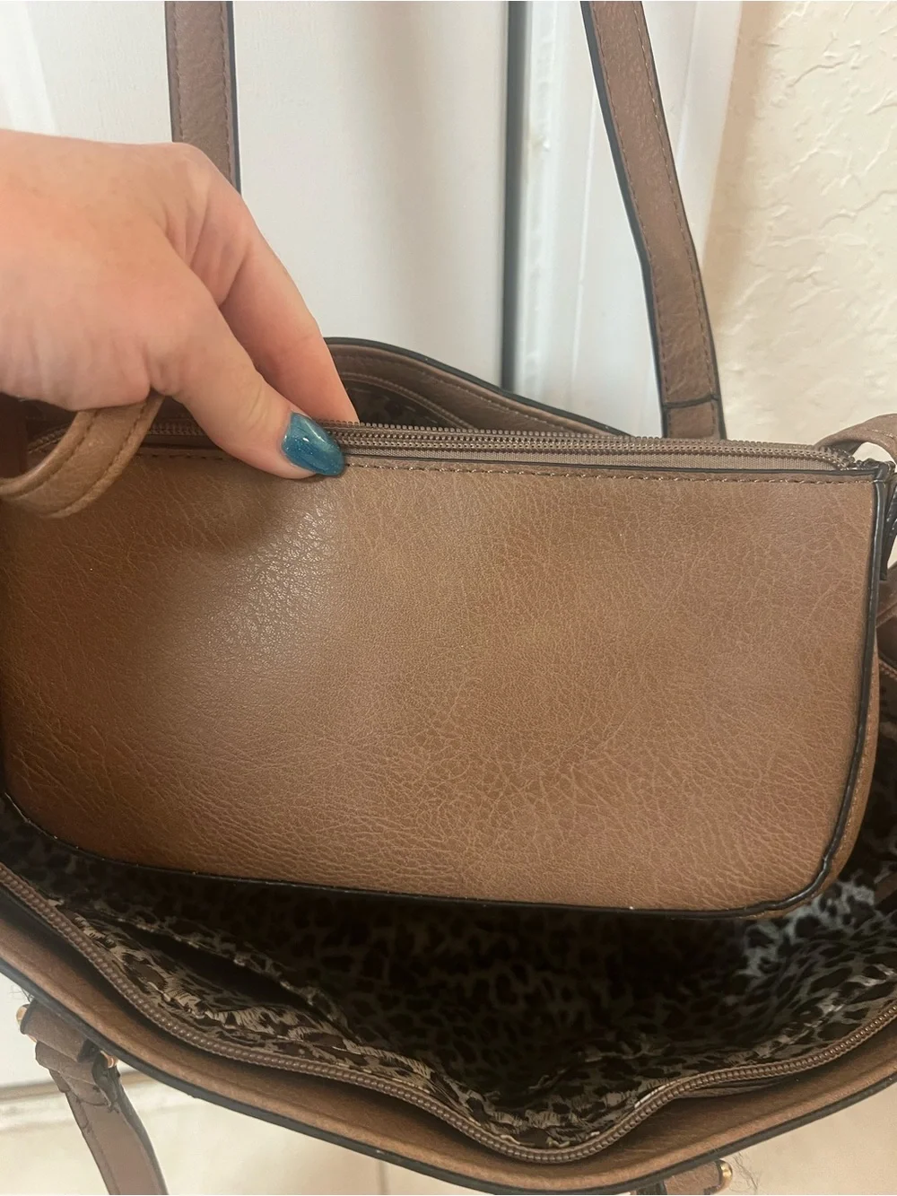 Everyday Tan Tote Bag with Gold Accents